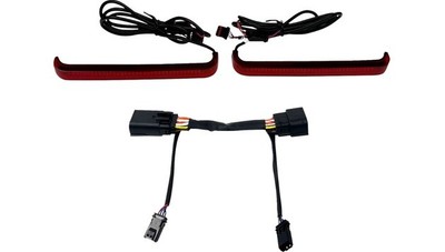 Custom Dynamics LED Low Profile Saddlebag Lights Black/Red #CD-LP-23-R