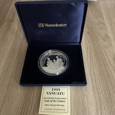 1995 Vanuatu Lady of the Century Silver Proof Silver Proof 100 Vatu (209)