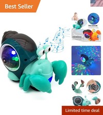 Cute Baby Crab Toy - Automatic Crawling, Music  Dazzling Lights for Playtime