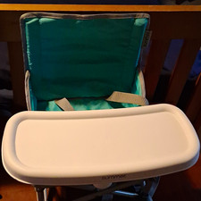 Summer Pop 'N Sit Portable Booster Seat with Tray, Teal/White/Gray