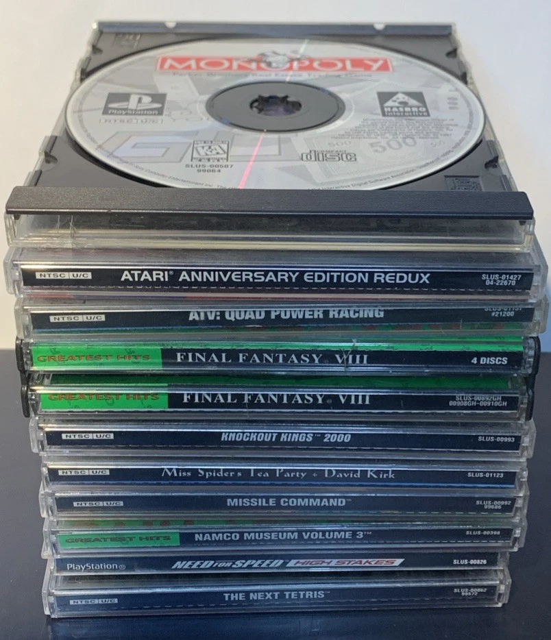PS1 Game Lot (10) Namco Final Fantasy 8 Need For Speed ATV Quad MissileCommand + - Image 3 of 4