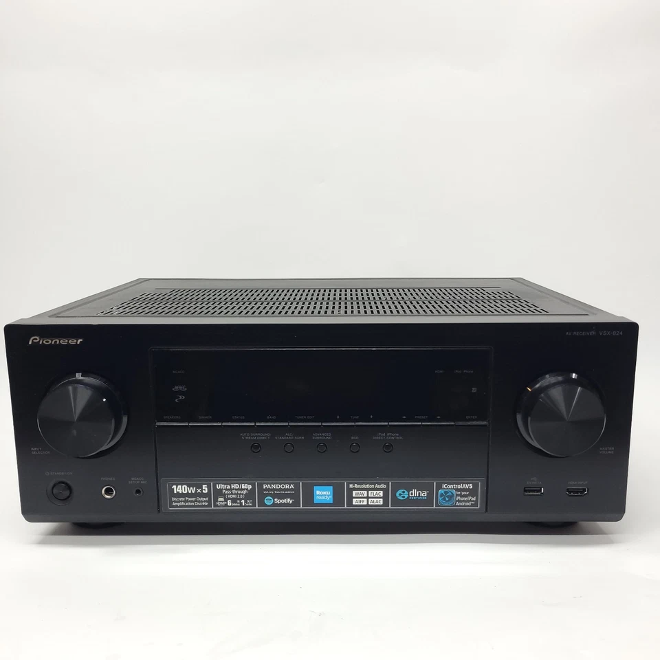 Pioneer Receiver VSX-824 5.2 Channel Surround Sound Home Theater HDMI Tested - Image 2 of 4