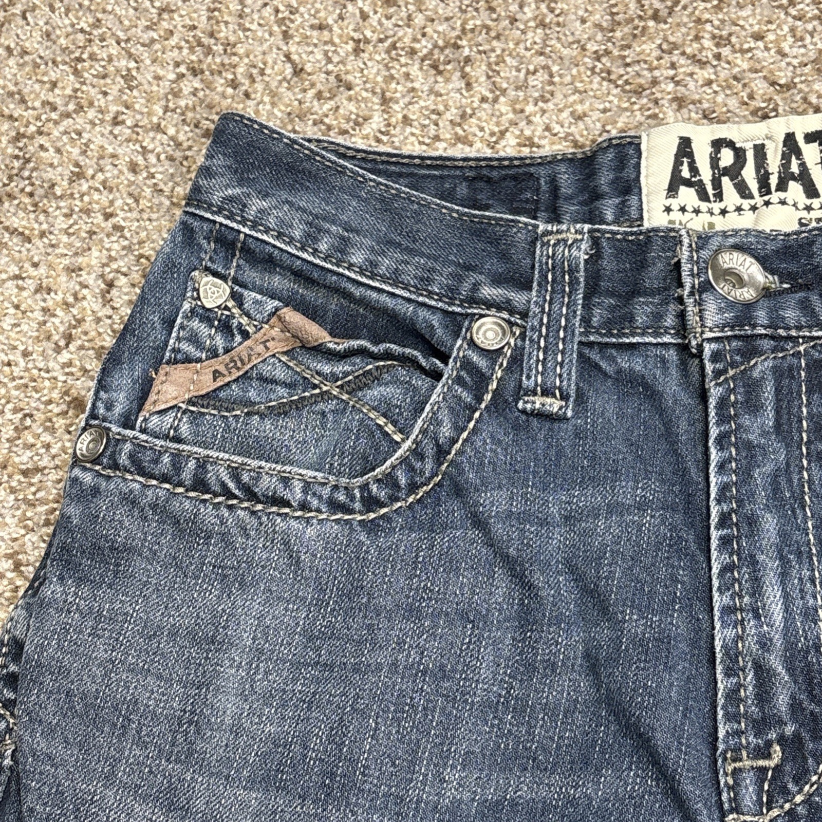 Ariat Mens M5 Slim Straight Denim Jeans Western 30/34 Fits 29 X 33 - View 3