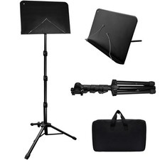 70IN Sheet Music Stand, Tall Music Stand for Sheet Music Height- Adjustable M...