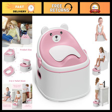 3-in-1 Portable Potty Training Toilet Seat  Step Stool, Easy Clean, Anti-Slip,