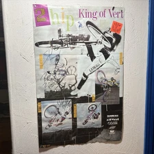 BMX 2Hip King of Vert Poster Autographed Dave Nourie Ron Wilkerson Blyther Haro