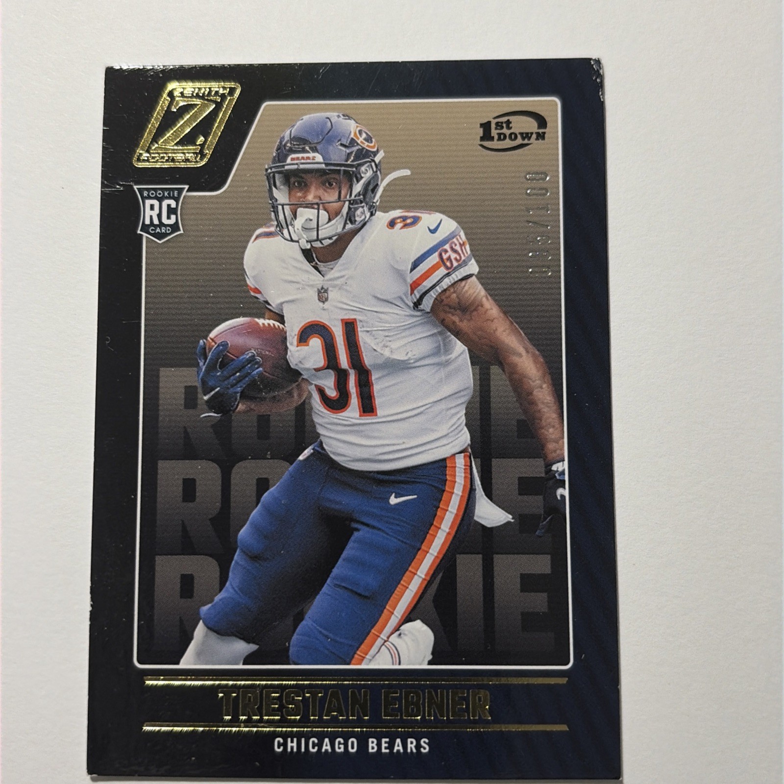 2022 Panini Zenith - Rookies Trestan Ebner #182 1st Down /100 (RC)