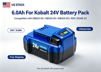 #ad 6.0ah For Kobalt 24V Battery Pack KB624 03 KB524 03 KB424 03 KRS 1824B 03 US $37.99