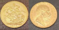 Gold Full Sovereign - 1903 - Edward VII - 22ct