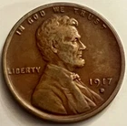 1917-D Lincoln Wheat Cent Denver Mint WWI Era D-Mint Nice Detail BN1555