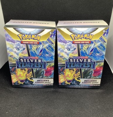 2x Pokémon TCG Silver Tempest Sword Shield Booster Bundle Box Neu Sealed