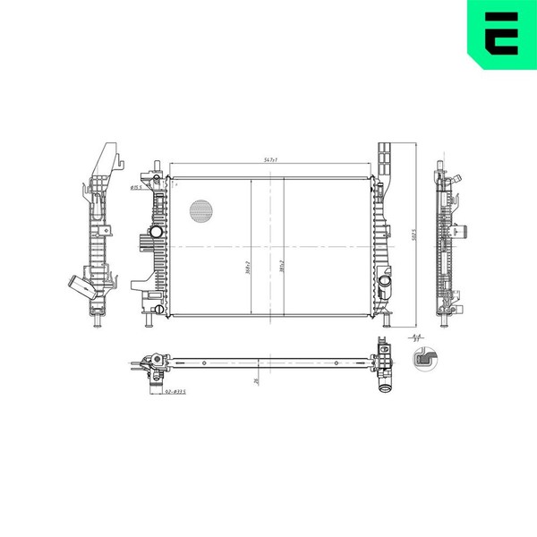 MotorküHler WasserküHler ERA 673400 FüR Ford MAX 2 DXA CB7 CEU Focus 3 Turnier-image