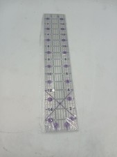 Acrylic Quilting Ruler Clear Purple Grid 16 Inch Sewing Cutting Craft Tool