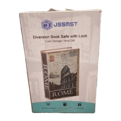 Jssmst Diversion Book Safe Combination Lock Medium Capacity Rome Design ''New''