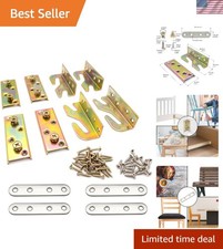 Versatile Stainless Steel Bed Rail Fittings - Connects Headboards  Footboards