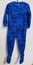 Boys One Piece Pajamas Union Suit Blanket Sleeper Footie Blue Cars Zips 2t