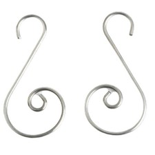  100 Pcs Christmas Wreath Hooks Silver Multifunctional S Shaped Steel Hangers