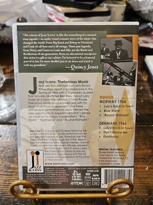 Jazz Icons - Thelonious Monk: Live in 66 (DVD, 2006) 824121001889