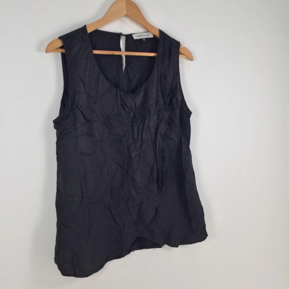 Angel Maternity Mujer Camiseta sin Mangas Talla L Negra Cuello Redondo Sólida 034083 Foto 2 de 4