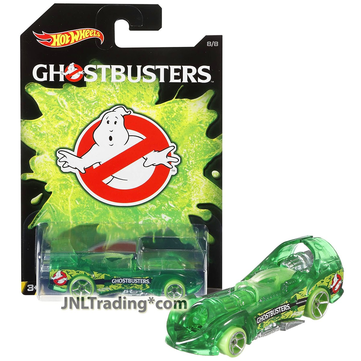 Year 2016 Hot Wheels Ghostbusters 1:64 Die Cast Car 8/8 - Green