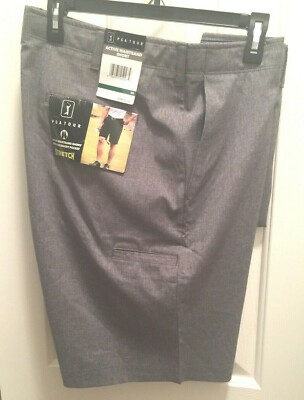 PGA Tour Gray Golf Shorts Size 40-42 Active Waistband Stretch Pockets Easy Care