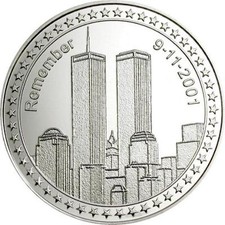 Congo 2006 9-11 World Trade Center 10 Francs 1oz Silver Coins,Proof