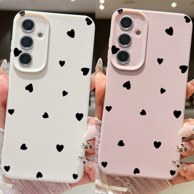 Schutzhülle Für Samsung S25 Ultra S24 FE S23 S22 S21 Plus A56 Herz Silikon Cover