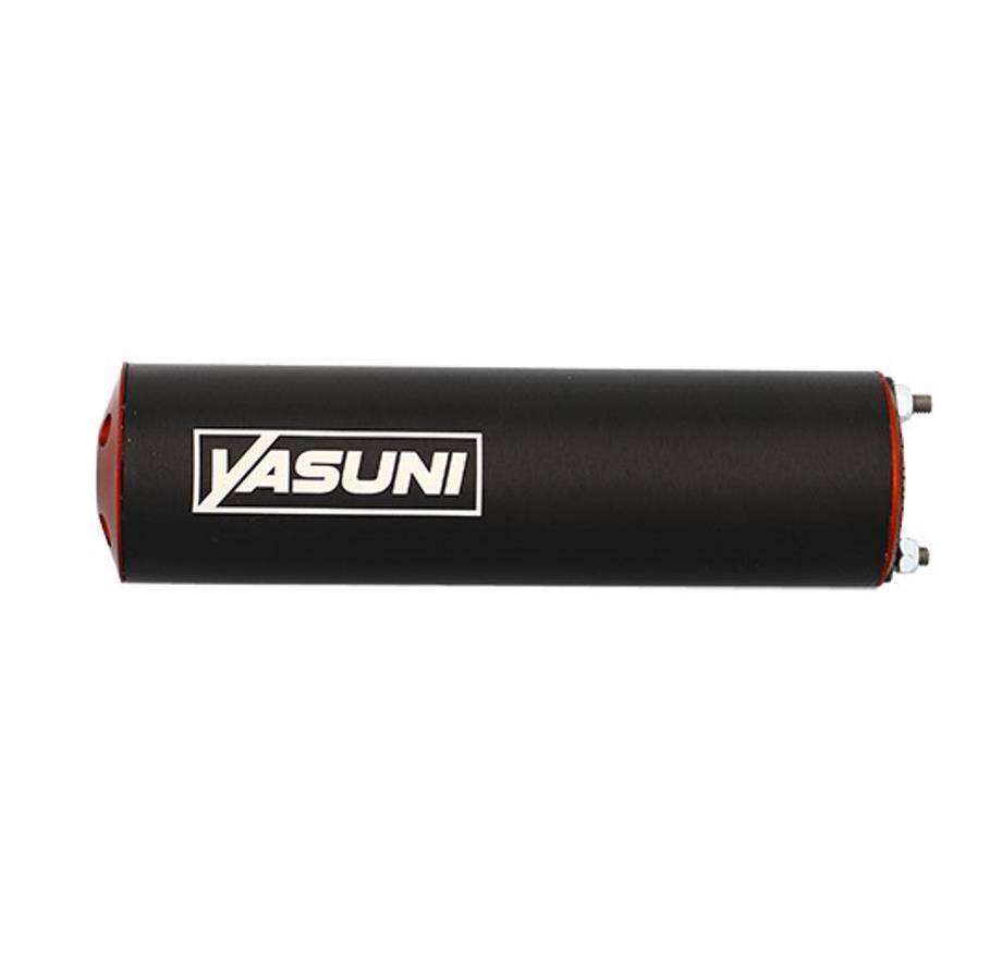 Silencieux moto 50 Yasuni Max Pro cartouche échappement alu noir passage droit