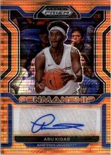 2022-23 Prizm Draft Picks College Penmanship Prizms Orange Pulsar Abu Kigab /49