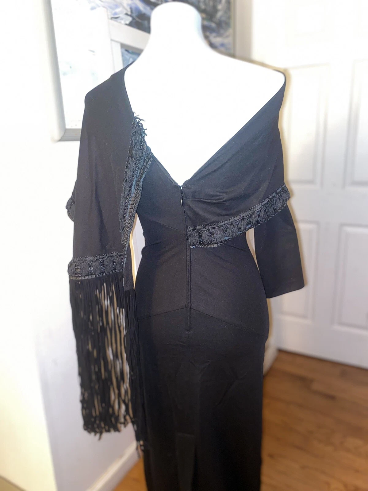 Maxi abito nero DSQUARED2 taglia S. Made in Italy. Nuovo Con Etichette.