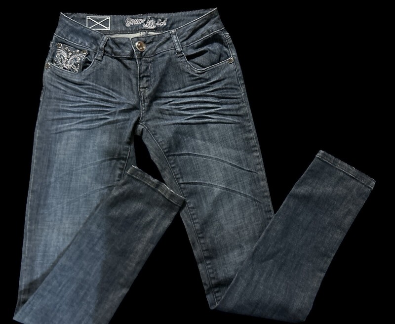 Grace in LA Women's Embellished Embroidered Stitched Skinny Ankle Jeans Size 3