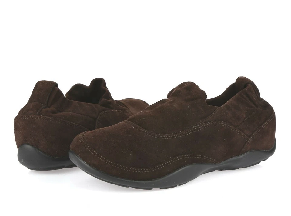 Dansko Mujer Marrón Gamuza Informal Sin Cordones Mocasines Planos Cómodos Zapatos Talla 36 Foto 2 de 4