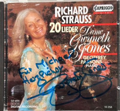 20 Lieder von Richard Strauss - Gwyneth Jones -  CD SIGNIERT   RB03