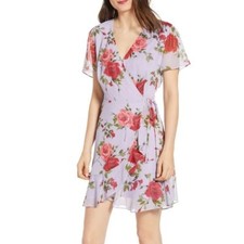 All In Favor -  Isabella Wrap Dress, Size Small - Purple/Lavender -NWT