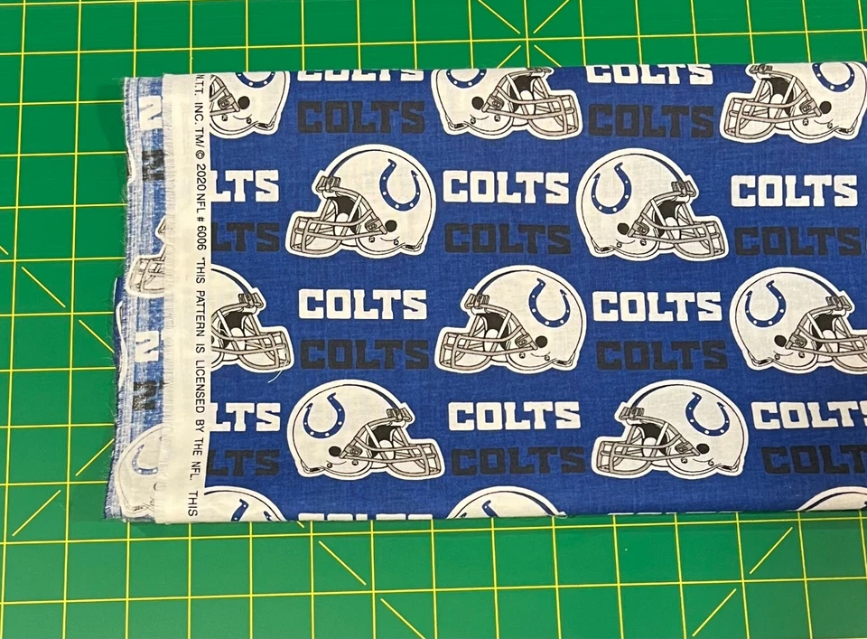 Tela para casco Indianapolis Colts, FAT QUARTER, fútbol 100 % tela de algodón B Foto 3 de 3