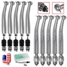 1-5  Dental High Speed Handpiece + 4 Hole Quick Coupler 360° Swivel Fit KaV NSK