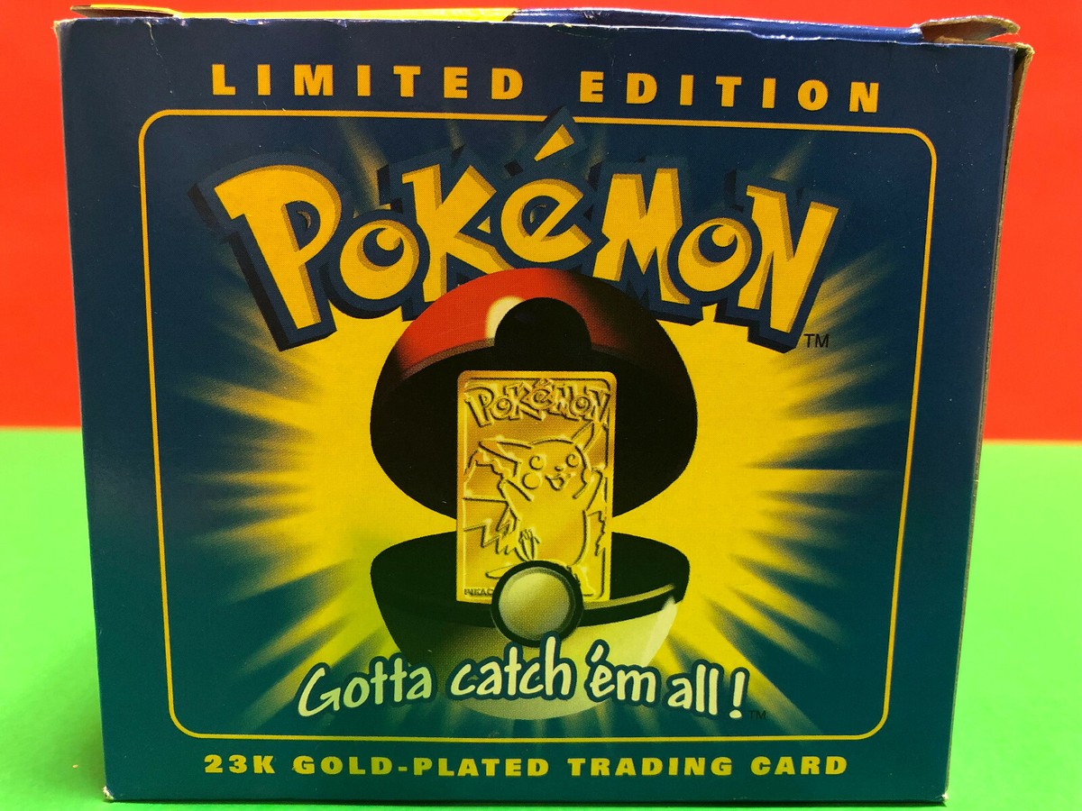 Pokemon Burger King 23k Gold Plated Trading Card PIKACHU Pokemon Burger King 23k Gold Plated Trading Card PIKACHU