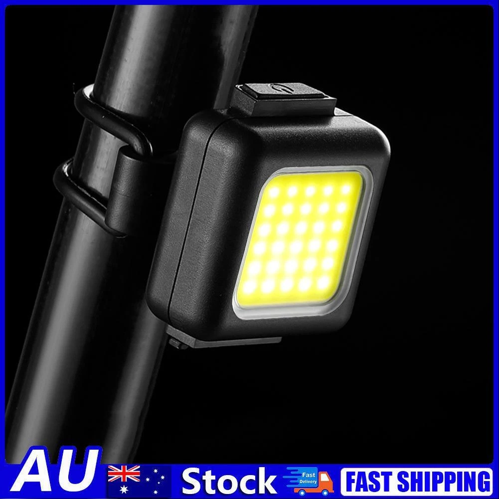 COB LED Bicycle Front Rear Lights 130LM 80LM 150mAh Type C USB