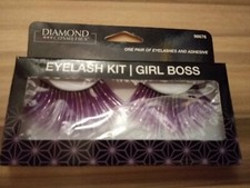 Eyelashes Metalic Purple Adhesive Included Eye Lash Lashes Costume Wear