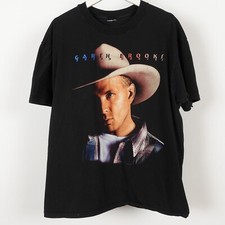 Vintage 90s Garth Brooks Fresh Horses Tour Black T Shirt Men’s Large Made in USA