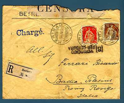 SCHWEIZ - 1908 - UMSCHLAG - Aus der Schweiz nach Badia Polesine. R654