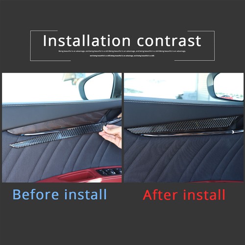 Dry Carbon Fiber Interior Door Panel Cover Trim 4PCS For BMW X3 G01 X4 Dry Carbon Fiber Interior Door Panel Cover Trim 4PCS For BMW X3 G01 X4