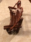 Rustic Grape Vine Twig Wood Bench Chair Doll Bear 8" x 6" x 3" — photo 2