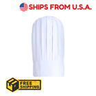 Chef Elastic Band Cook Cap for Adults, White Hibachi Kitchen Hat