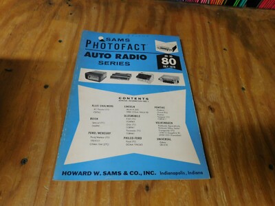 Sams Photofact Auto Radio Series Service Repair Manual Guide Schematic # 80