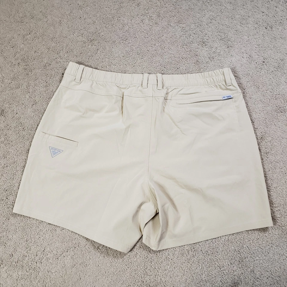 Columbia PFG Uncharted Pantalones Cortos Híbridos Elastizados Hombres XL Gris Tostado 6” Entrepierna LOTE DE 2 Foto 4 de 4