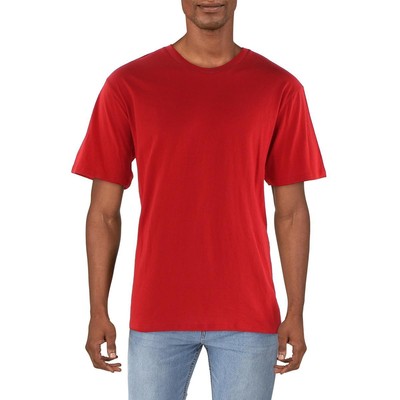 Blue Ice Mens Red Crewneck Short Sleeve Tee T-Shirt L BHFO 4776