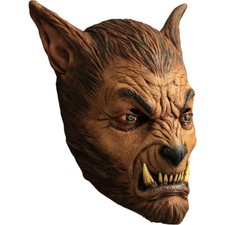 Wolfman Werewolf Ghoulish DELUXE ADULT LATEX BROWN BEAST WOLF MASK