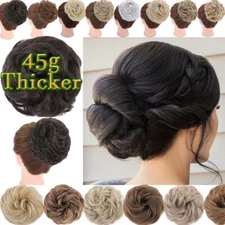 45g Large Bun Messy Hair Extensions Pieces Scrunchie Wrap Around Updo Ponytails