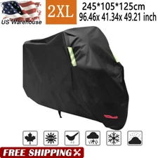 2XL Motorcycle Cover Waterproof Heavy Duty for Winter Outside Storage Snow Rain